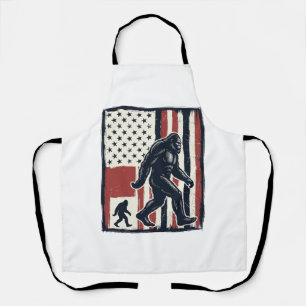 Delantal Camiseta de diseño vectorial de bandera de criatur