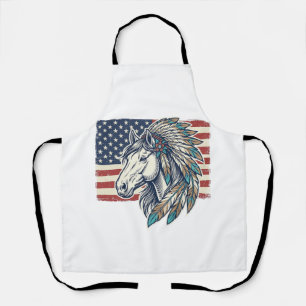 Delantal Camiseta de diseño vectorial vintage con bandera d