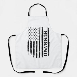 Delantal Camiseta de diseño vintage marido bandera patrióti