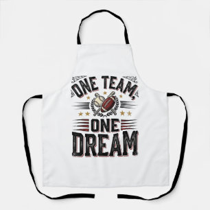 Delantal Camiseta de equipo deportivo vintage One Team One