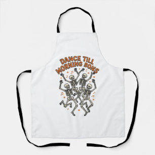 Delantal Camiseta de esqueleto bailando vintage hueso diver