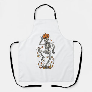 Delantal Camiseta de Esqueleto de Calabaza Arte de Huesos B