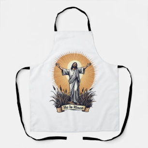 Delantal Camiseta de fe con grabado vintage de la resurrecc