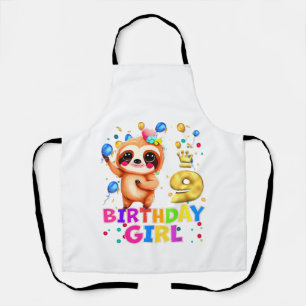 Delantal Camiseta de fiesta de cumpleaños de perezoso niños