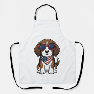 Delantal Camiseta de gafas de sol de cachorro de beagle pat
