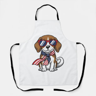 Delantal Camiseta de gafas de sol de perro Beagle patriótic