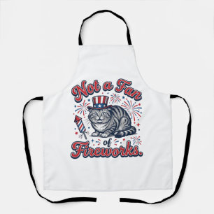 Delantal Camiseta de gato asustado que no es fanático de lo