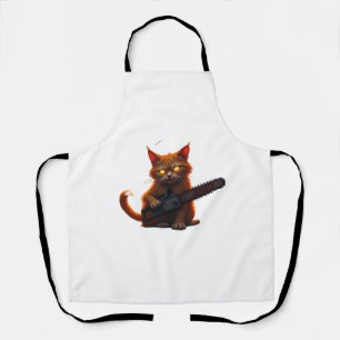 Delantal camiseta de gatos de la sierra de Chainville