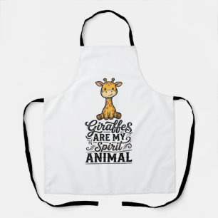 Delantal Camiseta de grabado vintage de animal de espíritu 