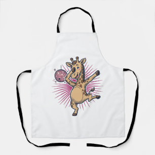 Delantal Camiseta de grabado vintage de bola de discoteca d