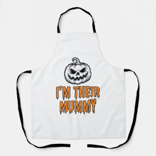 Delantal Camiseta de grabado vintage de calabaza momia de H