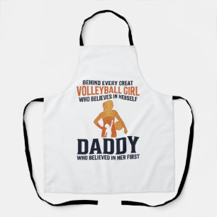 Delantal Camiseta de grabado vintage de Daddy de chica de v