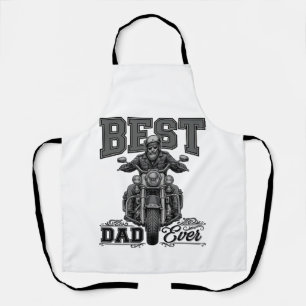 Delantal Camiseta de grabado vintage de motociclista el mej
