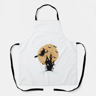 Delantal Camiseta de Halloween de Bruja Frecuente Viajera P