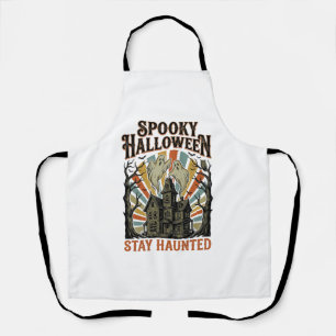 Delantal Camiseta de Halloween de Casa Embrujada con Fantas