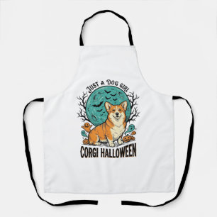 Delantal Camiseta de Halloween de Corgi para niñas amantes 