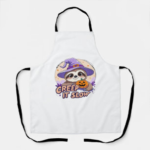 Delantal Camiseta de Halloween de Perezoso Lindo � Divertid