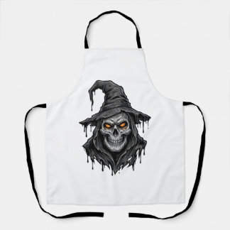 Delantal Camiseta de Halloween de sombrero de bruja de crán
