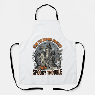 Delantal Camiseta de Halloween embrujada de monos alados es