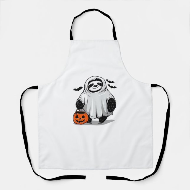 Delantal Camiseta de Halloween eslota Adorable y Spooky D (Anverso)