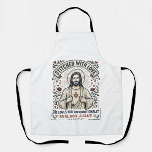 Delantal Camiseta de Jesús cosiendo acolchado Gráfico crist