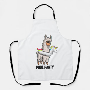 Delantal Camiseta de Llama Unicornio Flotante Fiesta de Pis