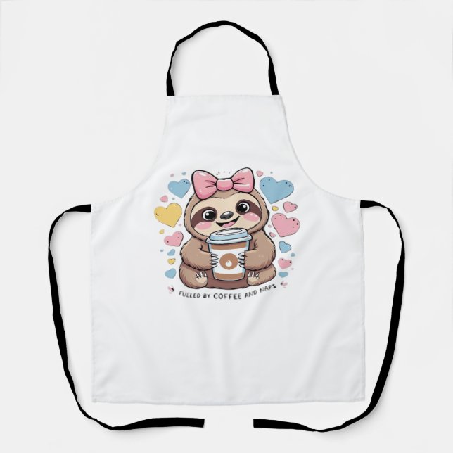 Delantal Camiseta de Lover con café espumoso - Divertido av (Anverso)