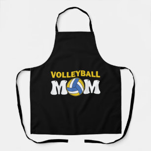 Delantal Camiseta de madre de voleibol femenino divertida p