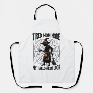 Delantal Camiseta de Mamá de Halloween Disfraz Cansado Gráf