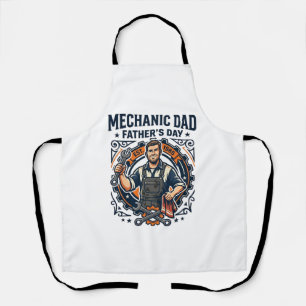 Delantal Camiseta de mecánico del día del padre Dad diverti