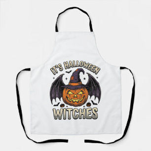 Delantal Camiseta de murciélago vintage de calabaza de bruj
