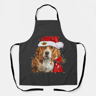 Delantal Camiseta de Navidad de Perro Beagle Navidad Perro