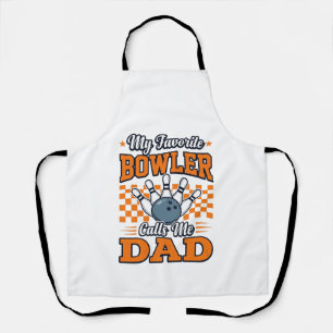 Delantal Camiseta de Papá de Bolos Mi Bolichista Favorito M