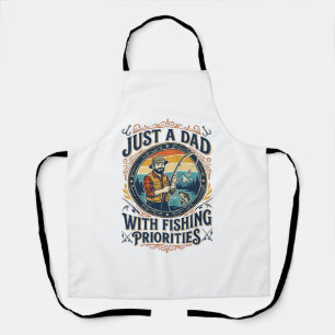 Delantal Camiseta de Papá de Día de Pesca Solo Un Papá Con