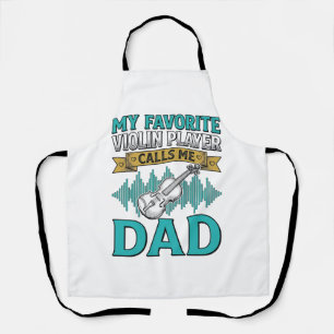 Delantal Camiseta de Papá Violinista Me Llama D