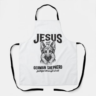 Delantal Camiseta de pastor alemán de fe para el amor de pe