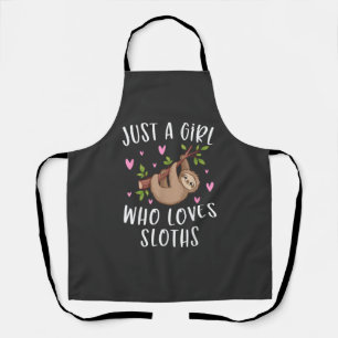 Delantal Camiseta de Perezoso Lindo para Chicas Solo Una Ch