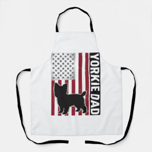 Delantal Camiseta de perro de grabado vintage patriótico de