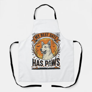 Delantal Camiseta de perro de Halloween para padres orgullo
