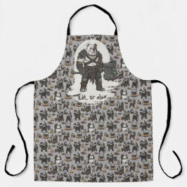 Delantal Camiseta de perro gladiador Bulldog Americano aven