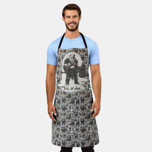 Delantal Camiseta de perro gladiador Bulldog Americano aven