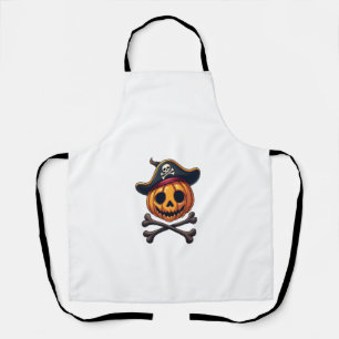 Delantal Camiseta de Pirata de Calabaza � Cráneo de Hallowe