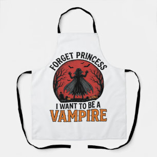 Delantal Camiseta de Princesa Vampiro Espeluznante Retro Di