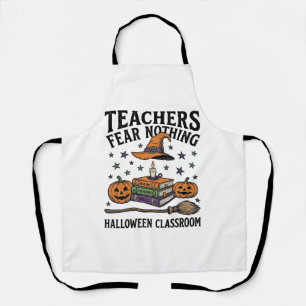 Delantal Camiseta De Profesor De Halloween Con Libros De Br