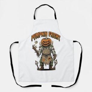 Delantal Camiseta de terror de calabaza Arte de Halloween d