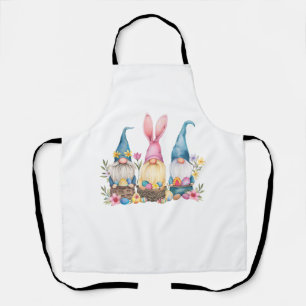 Delantal Camiseta de tres gnomos de Pascua huevo de Pascua