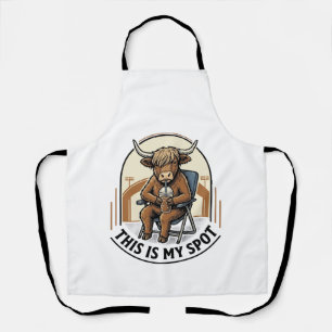 Delantal Camiseta de vaca de béisbol con mascota de café he