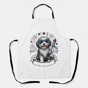 Delantal Camiseta de vector vintage de fuegos artificiales 