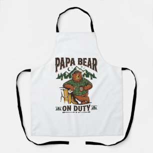 Delantal Camiseta del Día del Padre Papá Oso de Servicio Di
