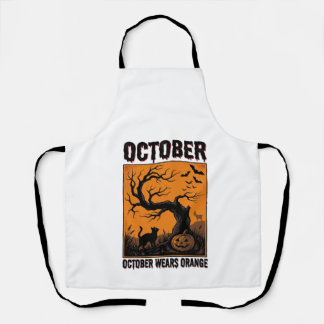 Delantal Camiseta Desi Vintage Espeluznante Halloween Octub